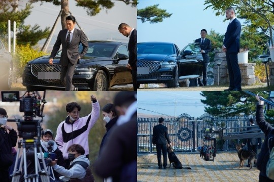 'Ungnami' Park Seong-woong overwhelms fans with charisma at the movie shoot